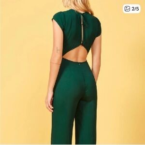 Reformation Dark Green Jumpsuit